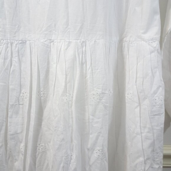 ZARA DRESS SIZE M WHITE EYELET EMBROIDERED MARIAH MIDI LONG LOOSE SUMMER NEW - Picture 10 of 11